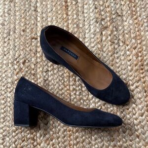 Margaux 41 Navy Blue Suede The Heel Shoe Leather